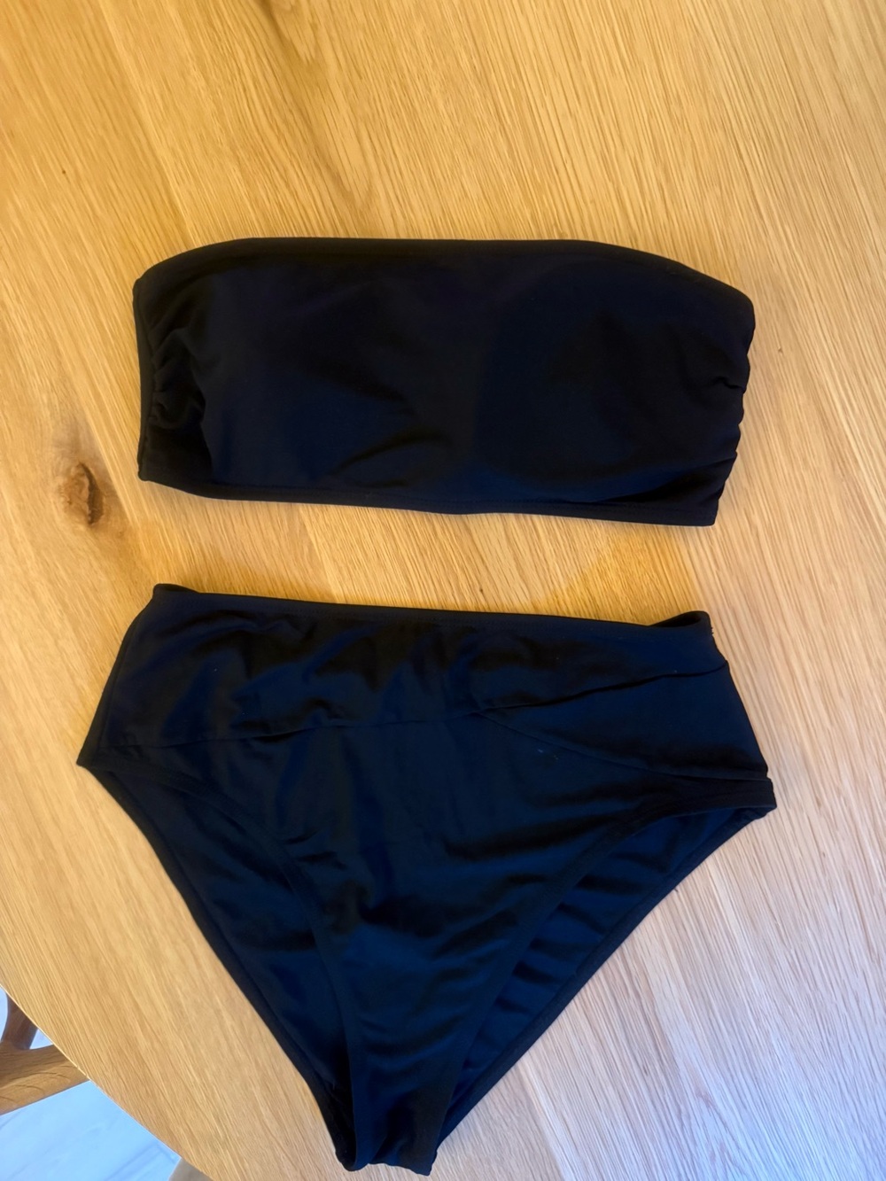 Black Bandeau High-Waist Bikini Set - Women Swim from Womance